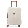 Valise Delsey Paris Slim Moncey 36L blanc crème marron.