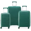 Delsey Lot 3 valises rigides dont 1 cabine Securitech Dune TSA - Vert - DUNE3