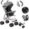 Poussette pliable avec canopée pour sasseoir-Gris-bébé de 0 à 3 ans-XJ...