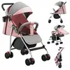 Poussette compacte à 4 roues-Assise et inclinable -Rose-Capacité de ch...