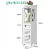 QUIIENCLEE-20*20*80cm PP armoire de salle de bain, armoire de rangemen...