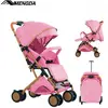 Poussette Canne Compacte-MENGDA-Avec panierMoustiquaireHabill PluieHarnais 5 points-Pliage dune seule maine-Jusquà 2-4ans