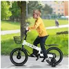 SUPFINE 16 Pouces Vélo Enfant avec Panier et Roues Stabilisatrices, Bi...