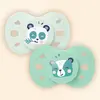 BIOLANE Lot de 2 sucettes anatomiques animaux +18 mois / Vert BSAA3VV