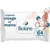 Biolane Lingettes visage et mains 64 lingettes BLVM64