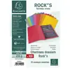 Chemises en carte Exacompta Bahia 220 - Paquet de 100 - Assortiment de 10 couleurs