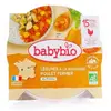 Babybio Repas Midi Assiette Légumes à la Basquaise Poulet Riz +15m Bio 260g
