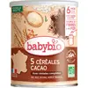 BABYBIO - Céréales Cacao - Bio - 220g - Dès 8 mois