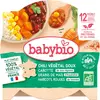 Babybio Chili Végétal Doux Carotte Maïs Haricots Rouges Bio 230g