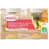 Babybio Fruits Pot Pomme Mirabelle Quetsche +4m Bio 2 x 130g