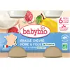 Babybio Brassé Chèvre Poire & Figue De Provence 2 X 130 G De Babybio