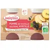 Babybio Fruits Pot Pomme Myrtille +4m Bio 2 x 130g