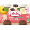 Babybio - Petit Pot Bébé Pomme Pruneau - Bio - 2x130g - Dès 4 mois
