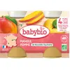 Babybio Fruits Pot Mangue Pomme +4m Bio 2 x 130g