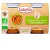 Babybio Légumes Pot Carotte Potimarron +4m Bio 2 x 130g