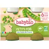 Babybio Légumes Pot Petits Pois +6m Bio 2 x 130g