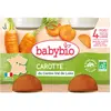 Babybio Légumes Pot Carotte +4m Bio 2 x 130g