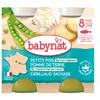 Babybio petits pois pomme de terre cabillaud sauvage dès 8 mois 2x200g