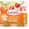 Babybio légumes & pâtes façon bolognaise boeuf fermier petits pots 2x200gr