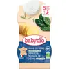 Babybio Repas Soir Bol Pomme de Terre Epinard Chèvre +8m Bio 2 x 200g