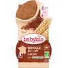 BABYBIO Desserts lactés - Semoule au lait cacao Bio +8 mois 2x 100g