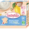 Babybio - Gourde Brassé Brebis Poire - Bio - 4x85g - Dès 6 mois
