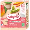 Babybio - Gourde Kiwi Mangue Coco - Bio - 4x90g - Dès 6 mois