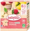 Babybio Fruits Gourde Pomme Framboise +6m Bio 4 x 90g