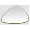 EMDE Miroir biseauté triangle doré 55x35x4cm