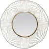 EMDE Miroir design rond en métal doré 75cm