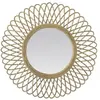EMDE Miroir rond en rotin naturel 58cm