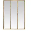 EDME Lacroix Miroir 3 bandes style industriel effet mat doré L.90 x H.120 x ep.5 cm