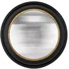 EDME Lacroix Miroir rond convexe style vintage effet mat noir  100 x L.100 x H.100 x ep.5 cm