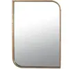 EMDE Miroir rectangle au coins asymétriques arrondis métal doré 76x56cm