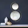 EMDE Miroir double ronds métal or
