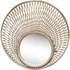 EMDE Miroir rond décalé en bambou 80cm