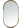 EMDE Miroir oblong design en métal doré 50x90cm