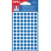 Agipa APLI Pastilles adhésives Ø 8 mm - 111832 - Pochette de 462 - Bleu