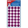 APLI-AGIPA 10075 Pastille Adhésive 15mm Pochette Lot de 168, Violet