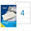 Agipa 118804 100 Etiquettes Multi Usage, Arrondis, 190mm x 60mm, Blanc