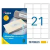 Agipa - Etiquette Adresse Coin Rond 63,5x38,1 - Pochette De 20f