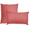 Blanc Cerise - Taie d'oreiller Douceur Lavée terracotta 65x65 cm