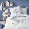 Warner Bros Parure housse de couette enfant en coton HEDWIGE HARRY POTTER blanc 140x200 cm