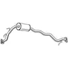 Silencieux central, universel, centre WALKER, par ex. pour Honda