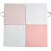 TINEO Tapis d'éveil et de motricité 3en1 Bébé Rose Coton 120x120 cm