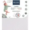 CANDIDE Matelas Aloé Vera Déhoussable 60x120x10 cm Blanc/Vert Olive - - Blanc