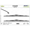 Jeu de 2 balais d'essuie-glace VALEO 574249 - 650+280 mm - Réf. 574249