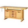 Etabli - OUTIFRANCE - Bois - 1,75 m - Caisson de rangement - 8 tiroirs