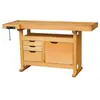 OUTIFRANCE Etabli bois 3 tiroirs 1 porte - H 0,82 x l 0,50 x L 1,50 m