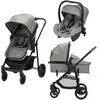 Bébé Confort Poussette 3 En 1 I-size Avec Assise Convertible En Nacelle Et Cosi, Haze Gris Mineral